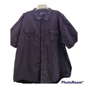 Truth Substance Common Sense Black Red & White Geo print SS shirt Size 4XL